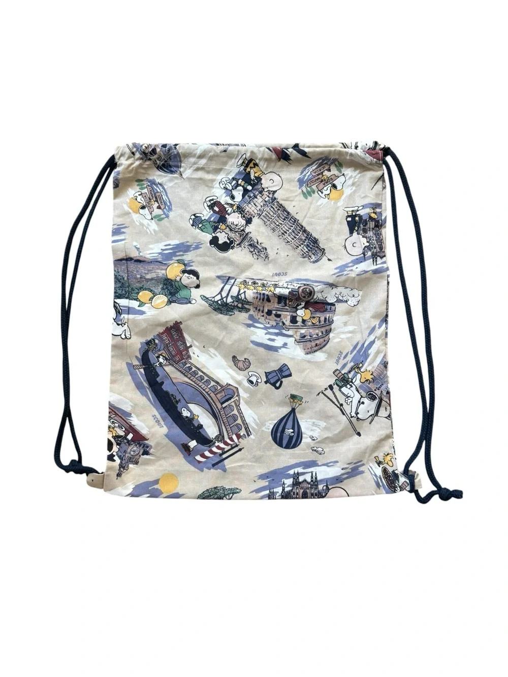 Peanuts x Scout Italy Snoopy Drawstring Backpack Canvas One Size